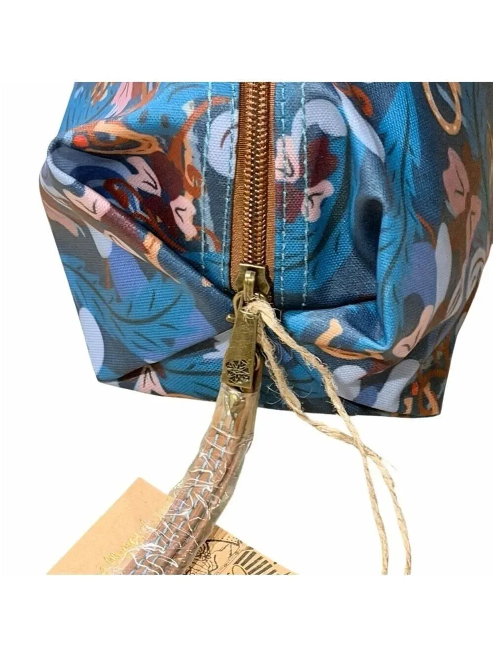 Catchfly Gold Horseshoe Cosmetic Pouch Bag NWT